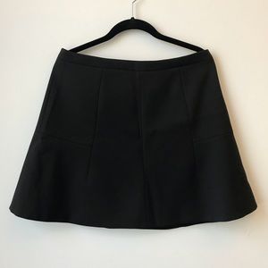 J. Crew black fit and flare skirt